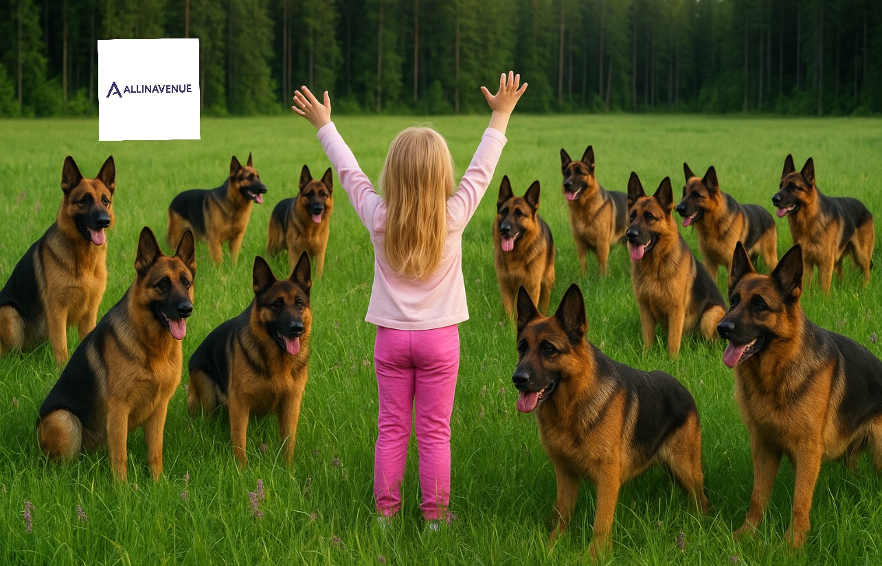 Animals are true friends who believe in humans. See how a little girl managed to create a bond of trust and love with several big dogs…