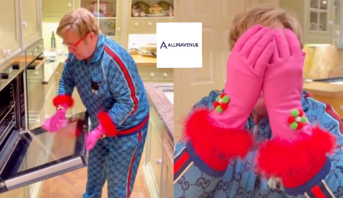 Elton John showed how he cleans a ‘dirty’ oven and made fans laugh