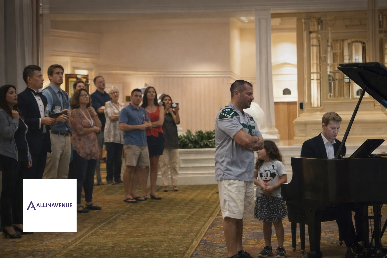 Little Girl Asks Her Firefighter Dad to Sing in a Hotel Lobby…What Happens Next Leaves Everyone Frozen in Place