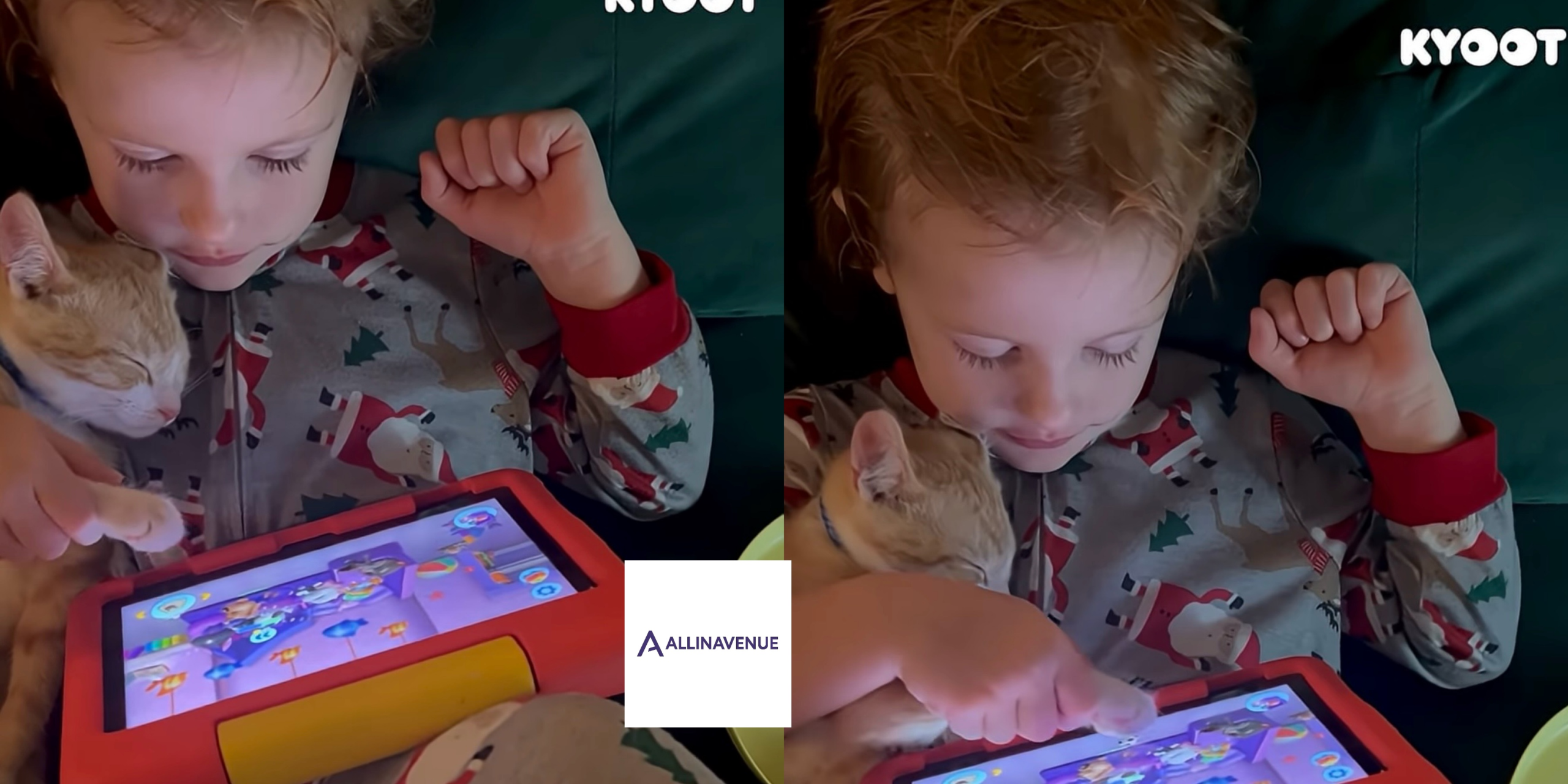 This Little Boy Uses His Cat’s Paw to Scroll a Tablet. The Sweetest Moment You’ll See Today
