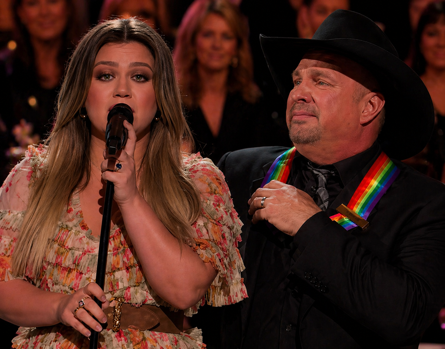 La emotiva interpretación de Kelly Clarkson de ‘The Dance’ hace llorar a Garth Brooks en un homenaje inolvidable