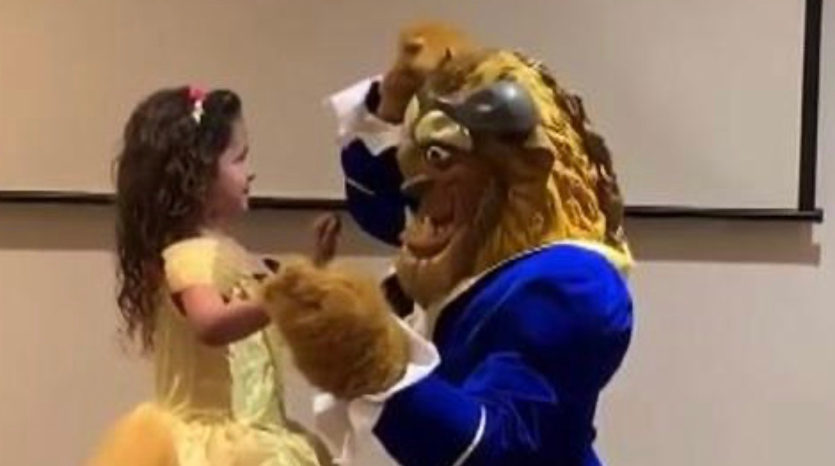 6-Year-Old Girl Dances With “Beast”… Then He Removes the Mask and Everything Changes