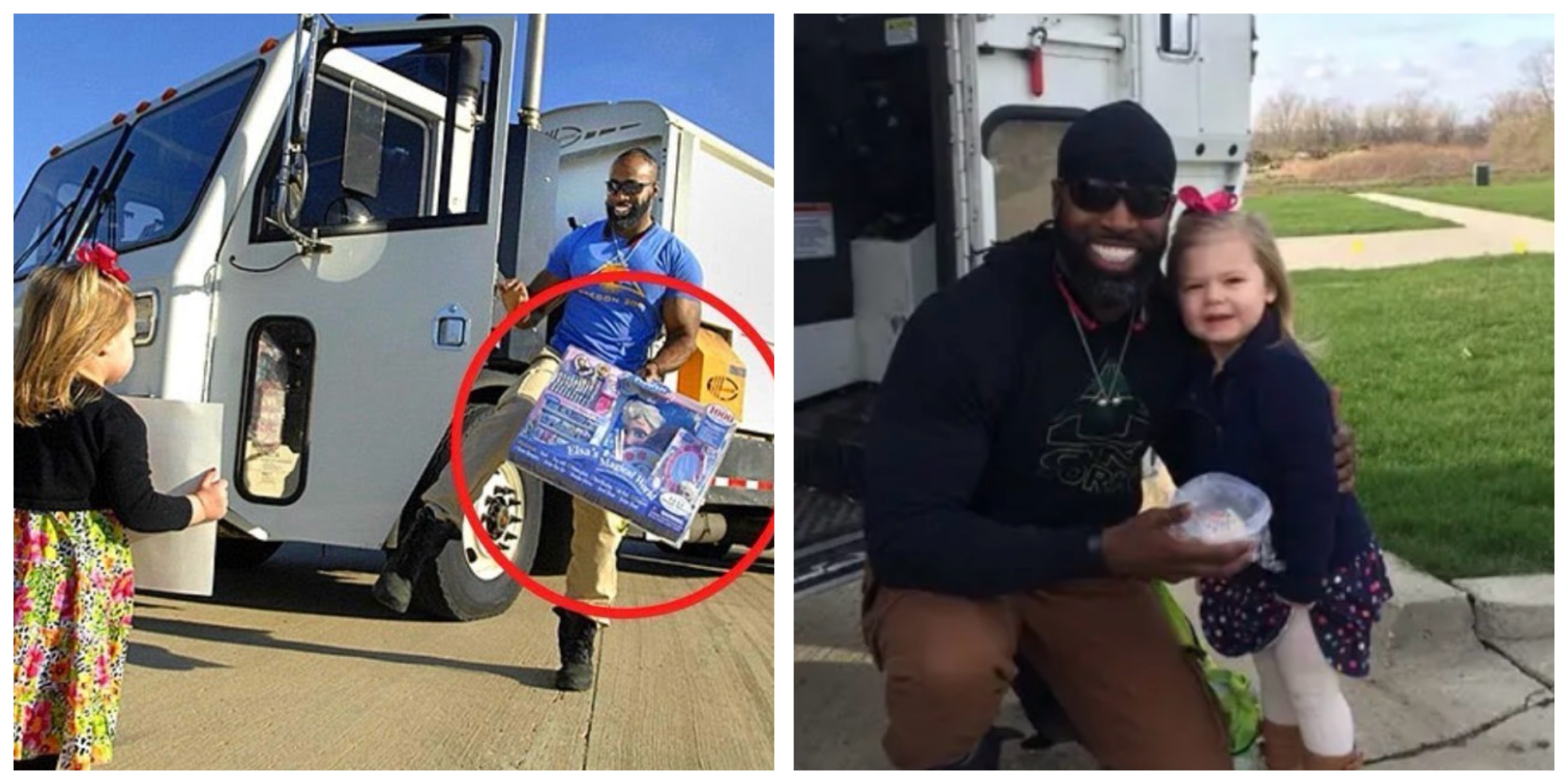 Little Girl Surprises Beloved Garbage Collector With Cupcake, Months Later He Returns the Favor in the Sweetest Way