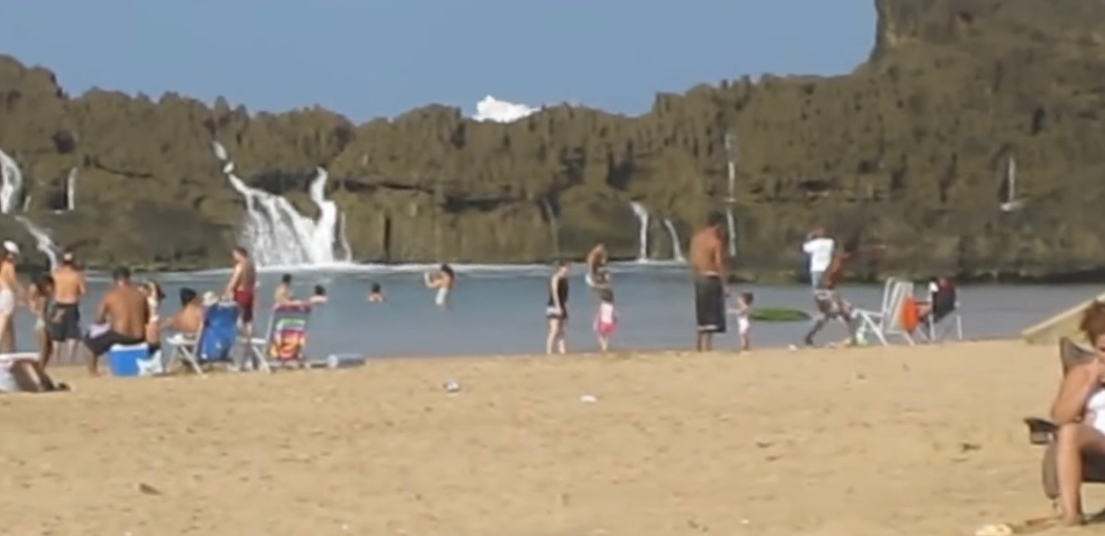Moments Later, This Peaceful Beach Would Turn Into a Stunning Natural Wonder…